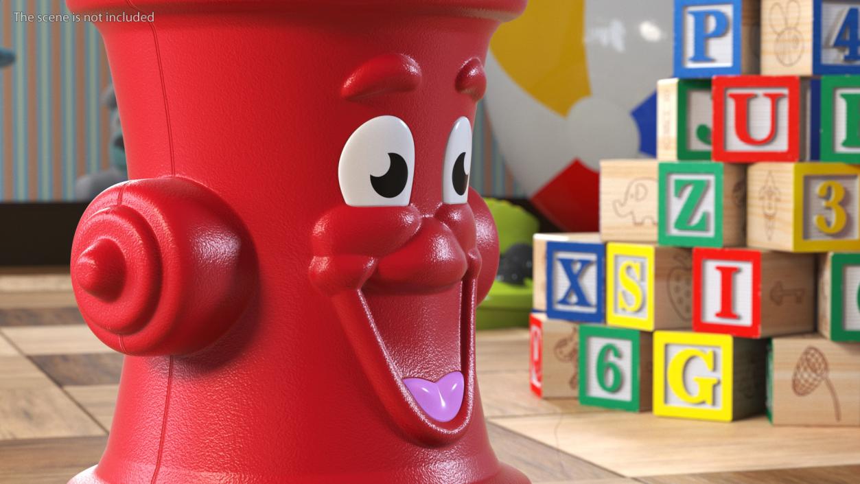 Red Fire Hydrant Children Toy 3D model