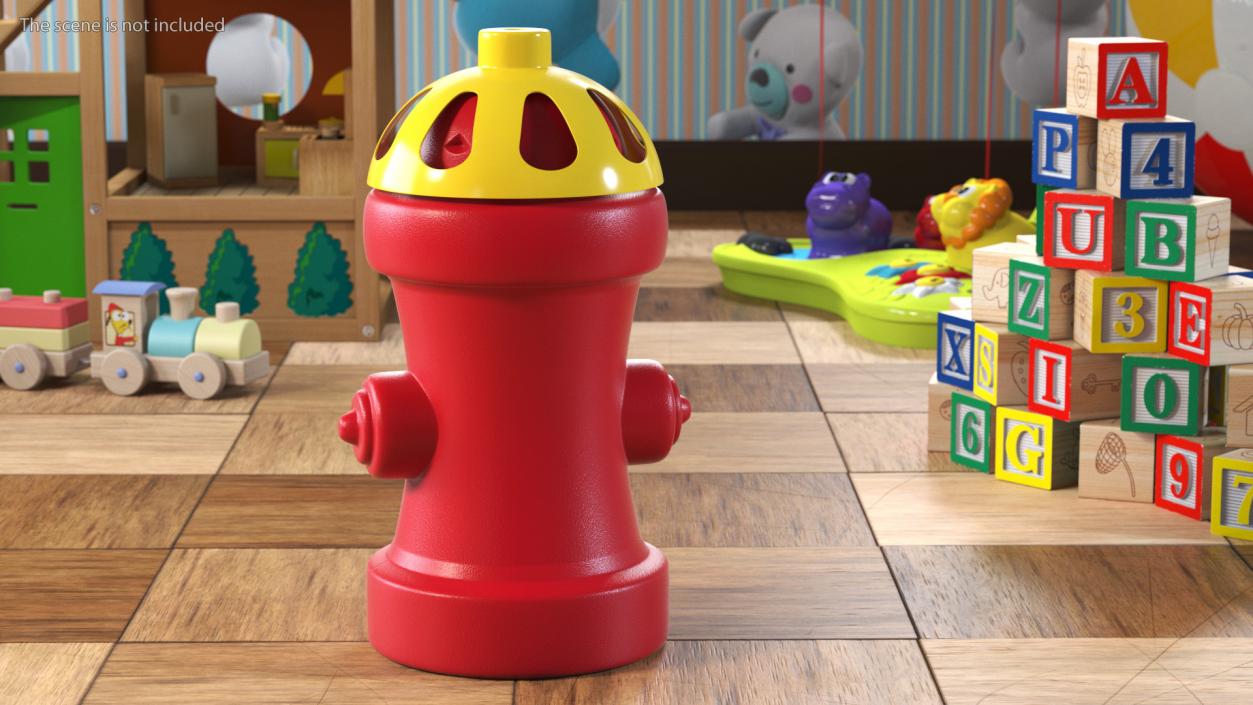 Red Fire Hydrant Children Toy 3D model