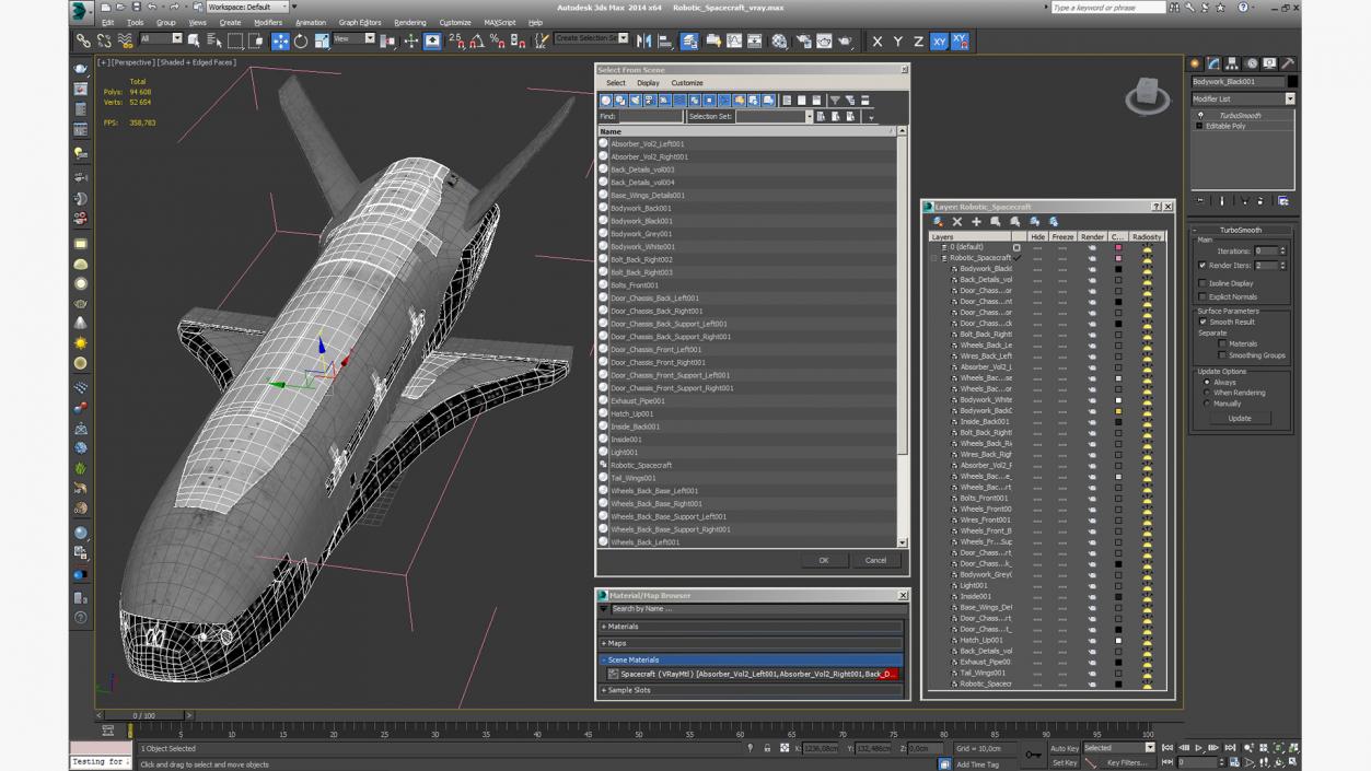 3D Robotic Spacecraft model