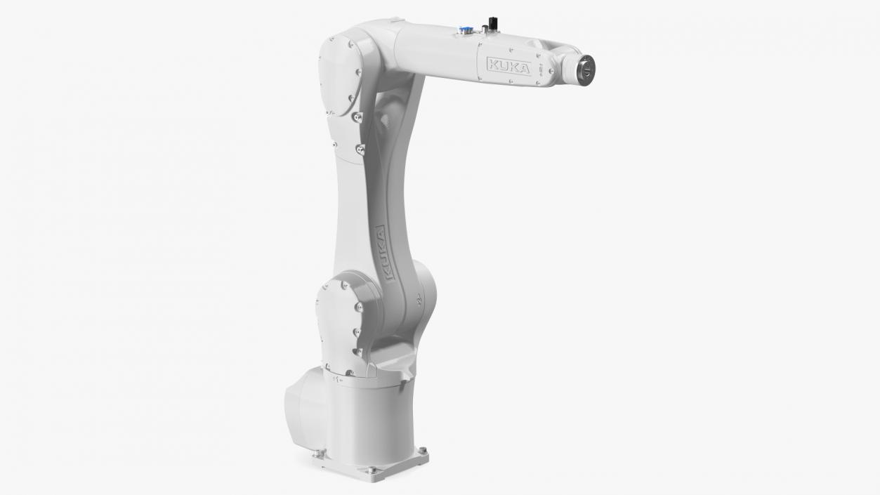 Robot Arm Kuka R1100 White Rigged for Maya 3D