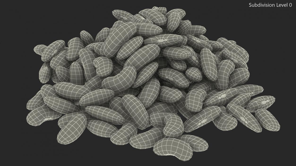 3D model Pile of Light Red Kidney Beans