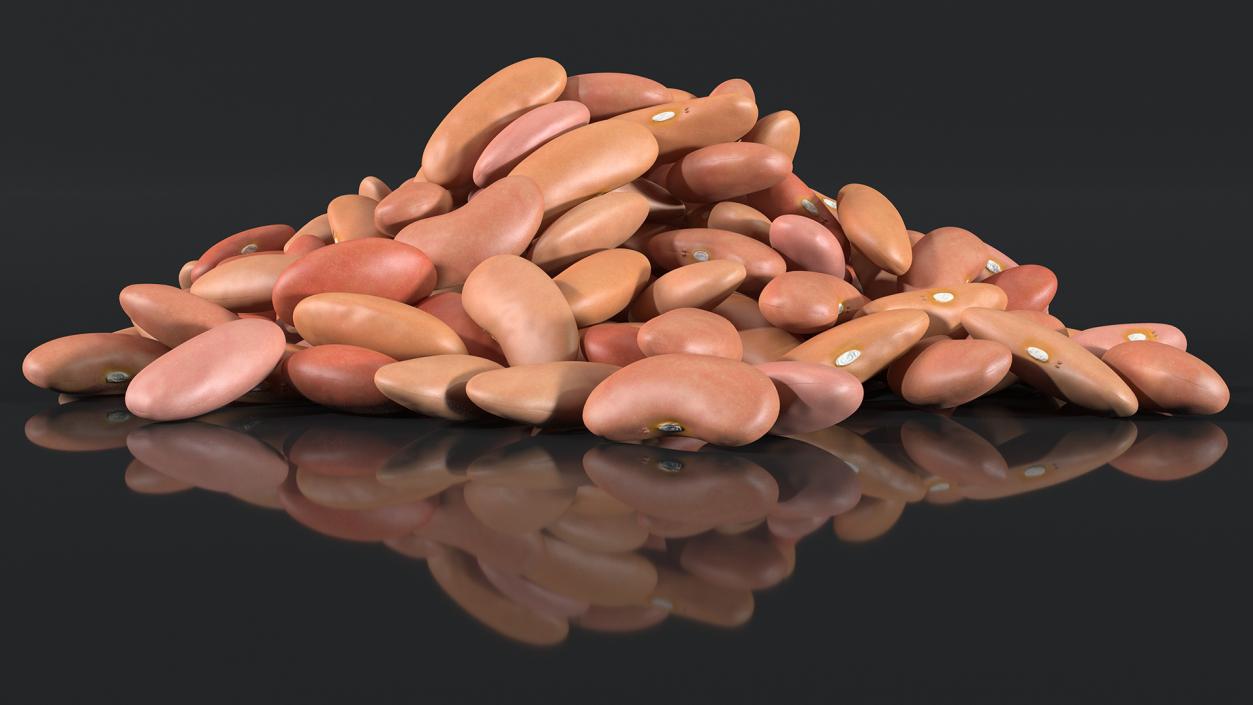 3D model Pile of Light Red Kidney Beans