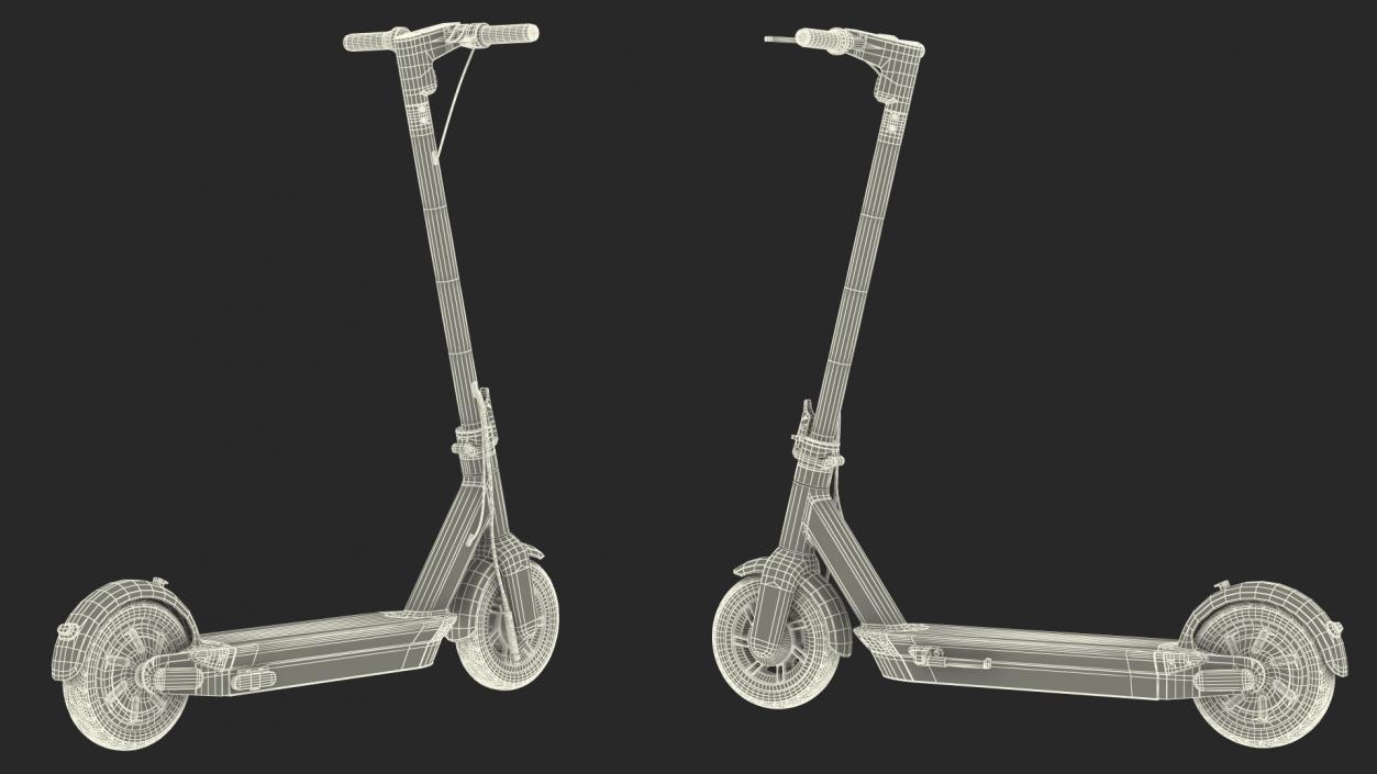 3D Electric Scooter Rigged model