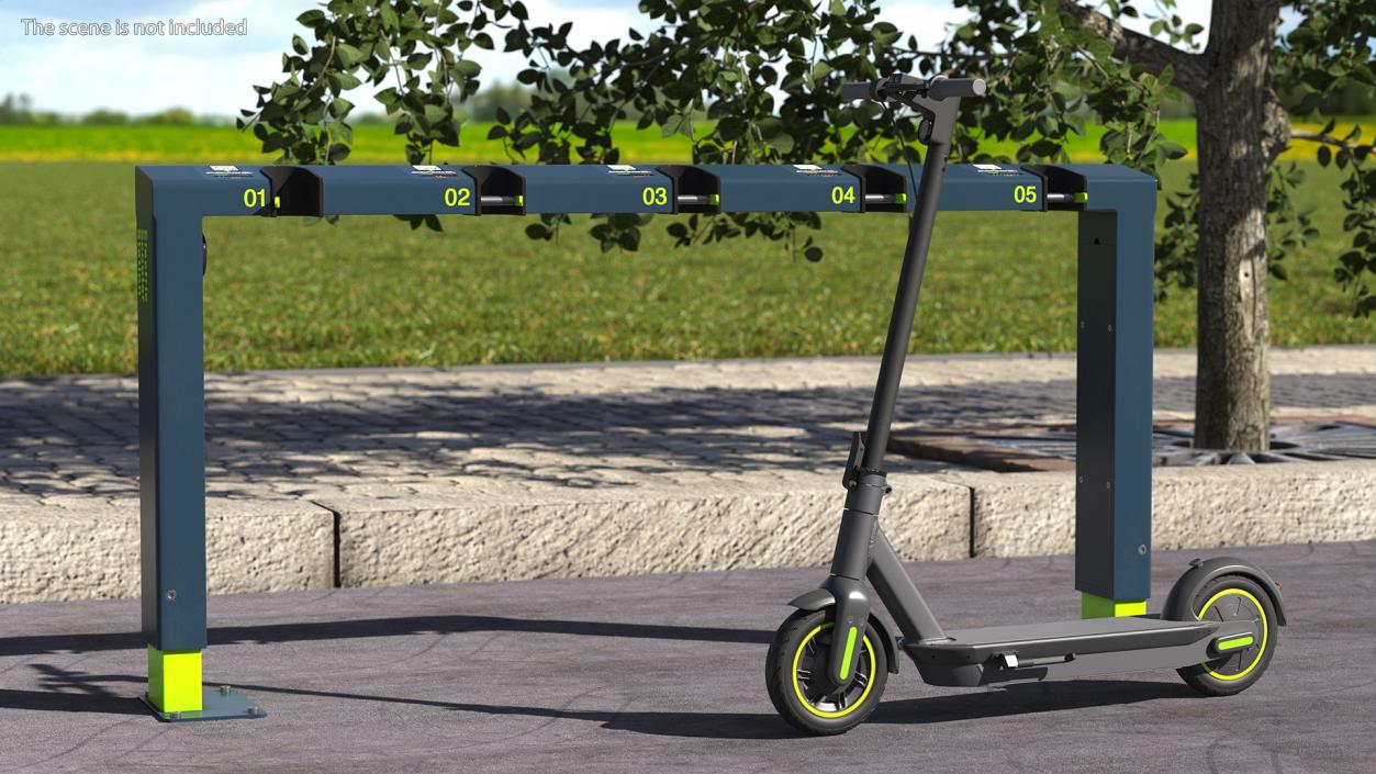 3D Electric Scooter Rigged model