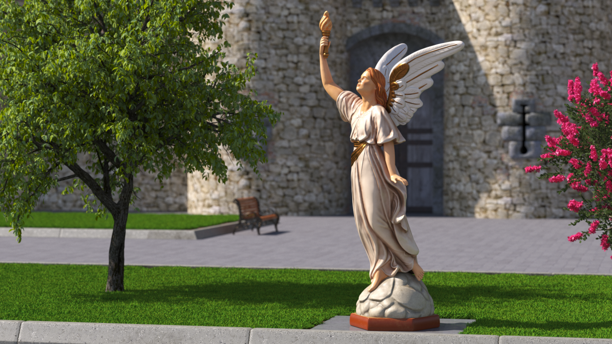 3D Angel of Light Statue