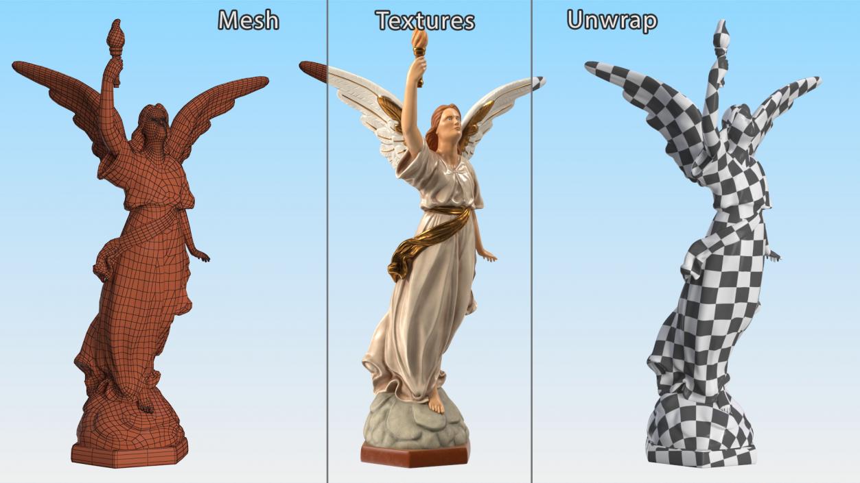 3D Angel of Light Statue