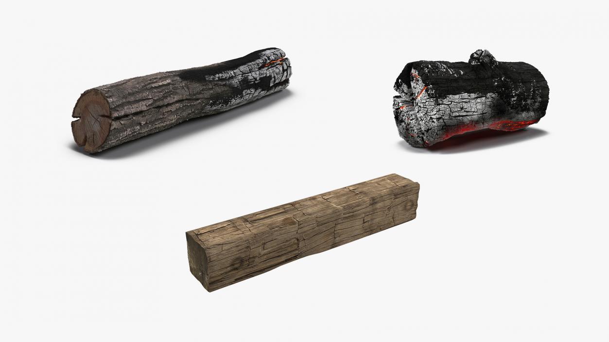 3D model Fireplace Logs Collection