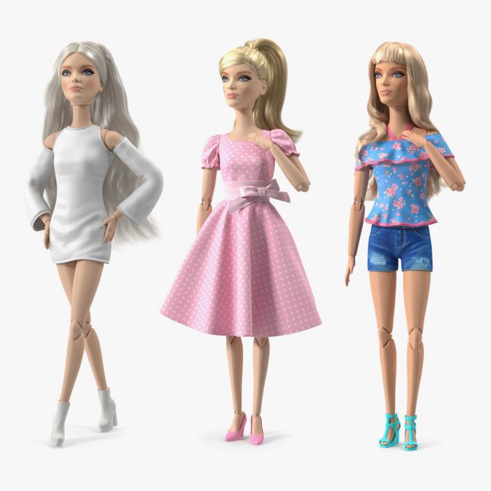 3D model Barbie Dolls Collection 2