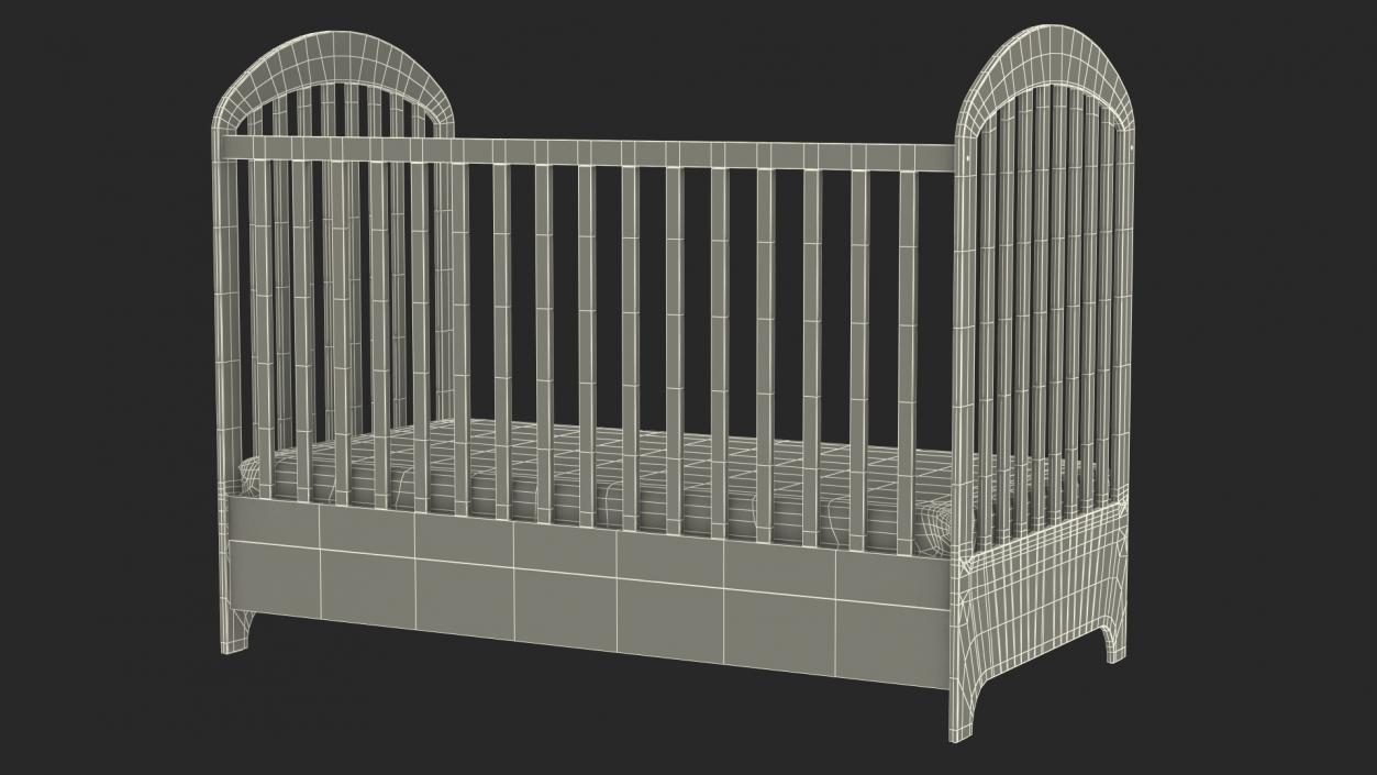 Wooden Infant Bed 3D