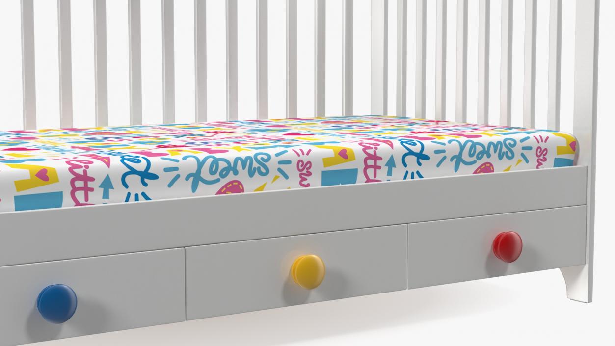 Wooden Infant Bed 3D