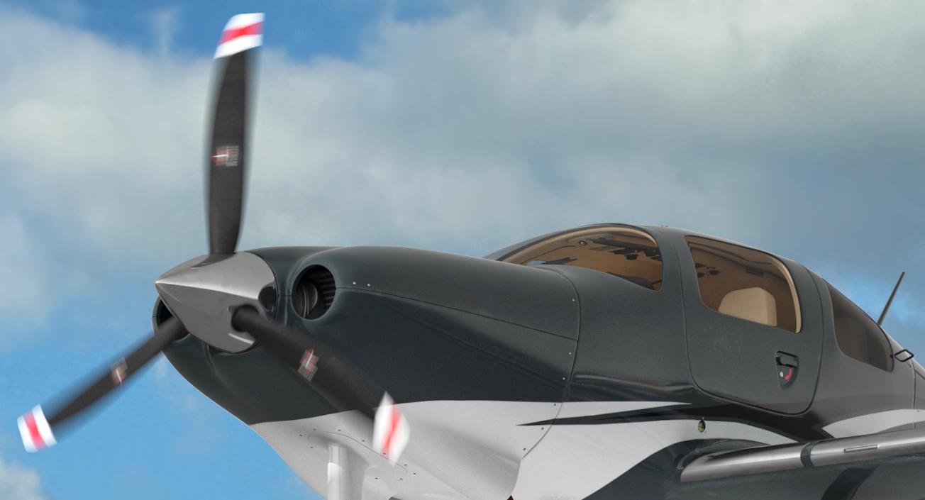 4 Seater Private Plane 3D