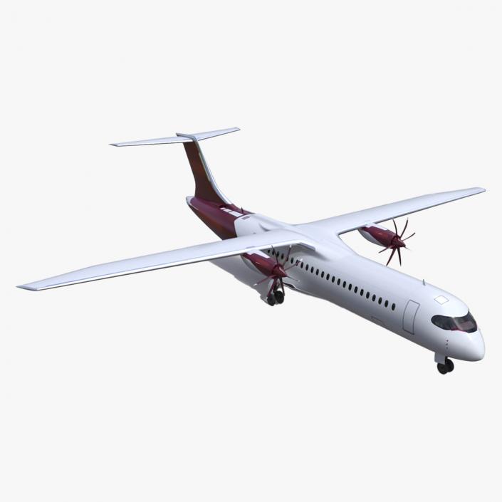 Concept Modern Aircraft Turboprop Rigged for Maya 3D model