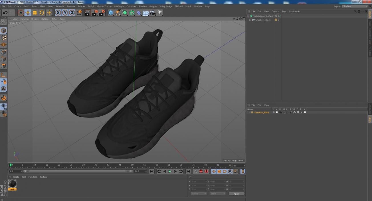 Sneakers Black 3D model