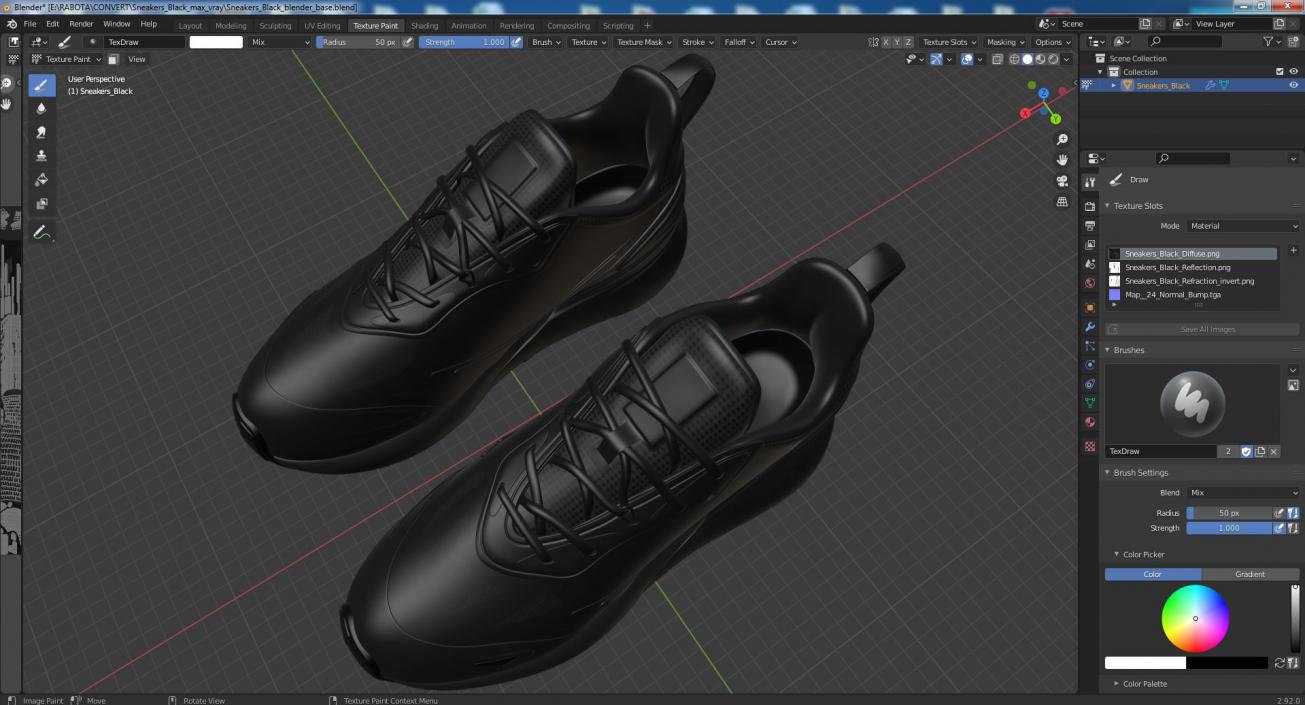 Sneakers Black 3D model