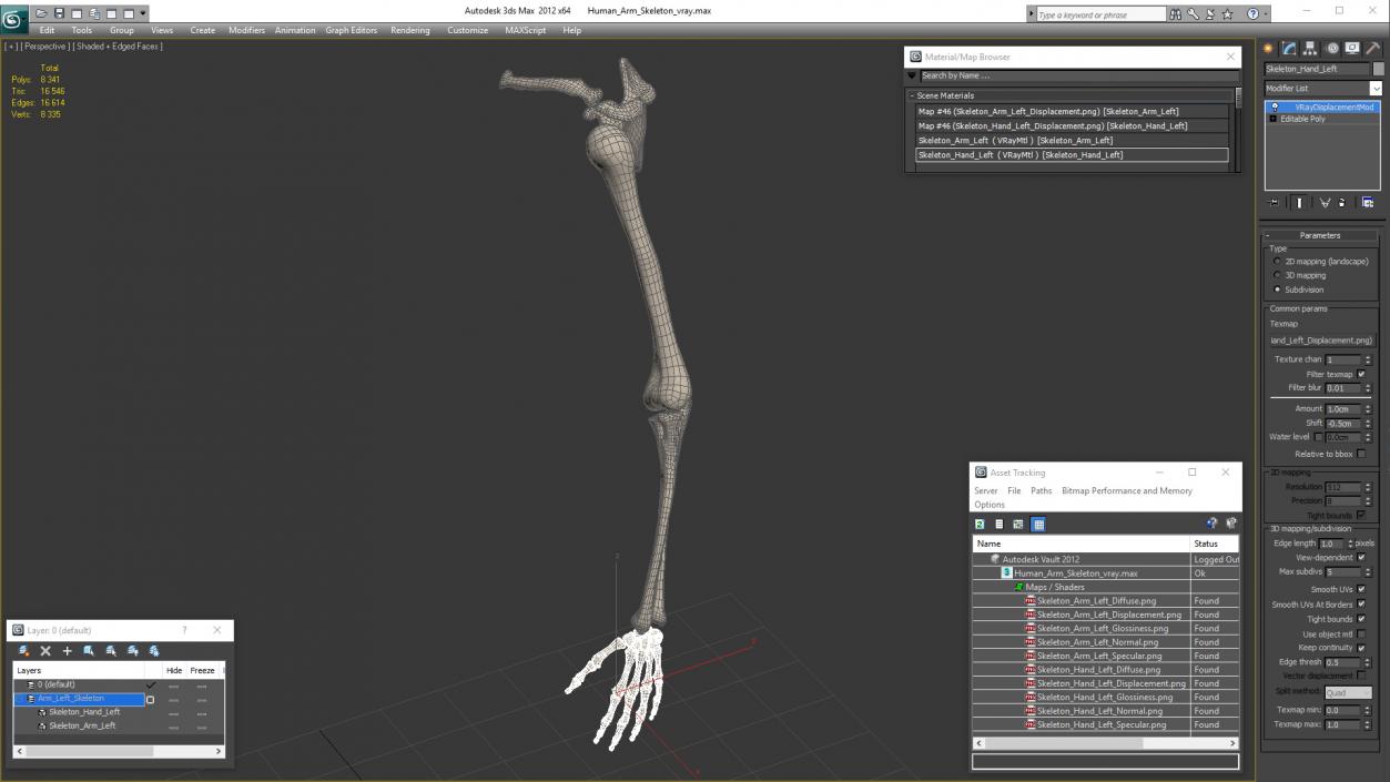 3D Human Arm Skeleton model