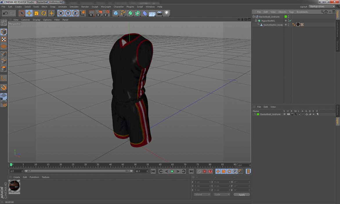 3D Basketball Uniform model