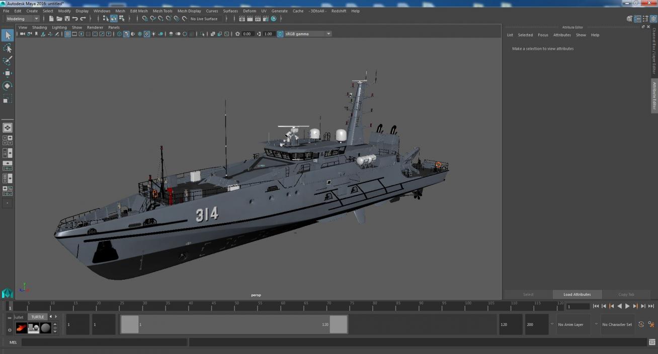 3D Australian Defence Vessel Cape Otway