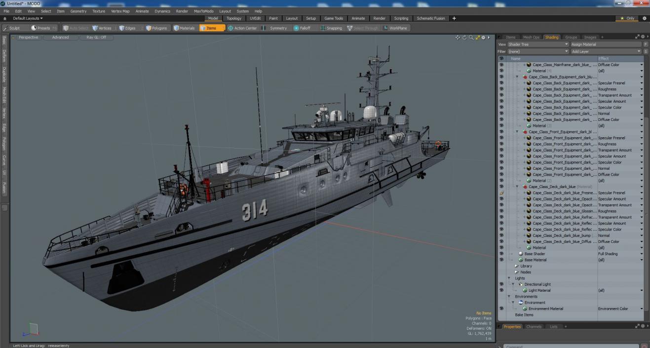 3D Australian Defence Vessel Cape Otway