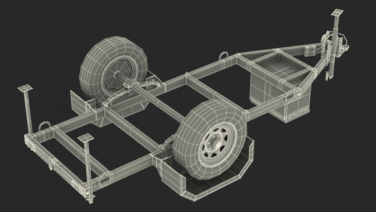 3D Heavy Duty 2 Wheel Trailer