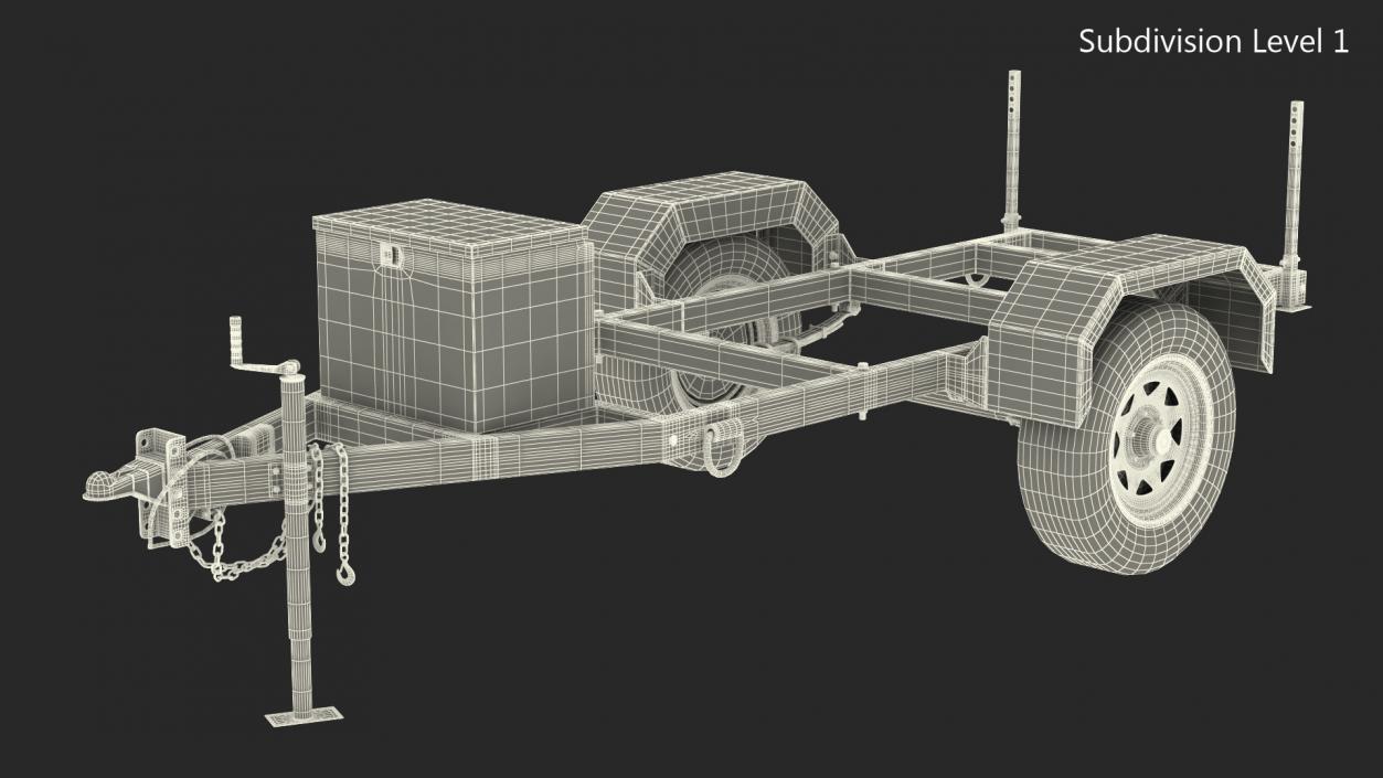 3D Heavy Duty 2 Wheel Trailer