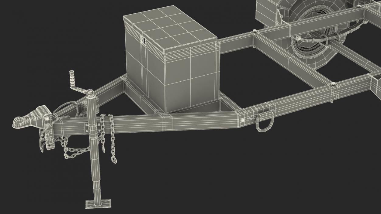 3D Heavy Duty 2 Wheel Trailer