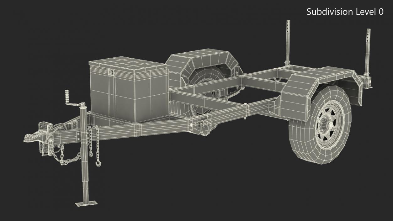 3D Heavy Duty 2 Wheel Trailer