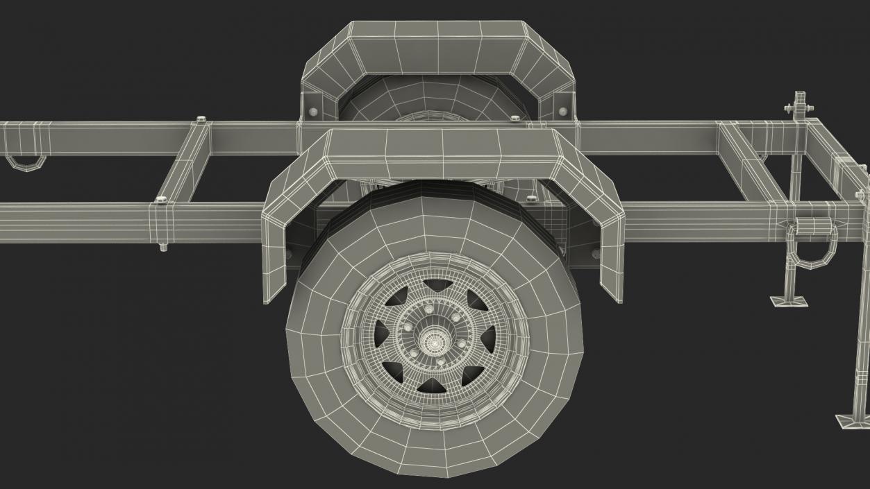 3D Heavy Duty 2 Wheel Trailer