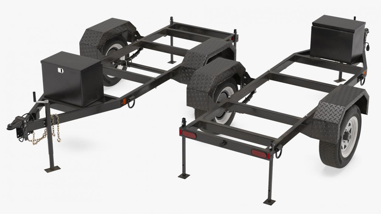 3D Heavy Duty 2 Wheel Trailer