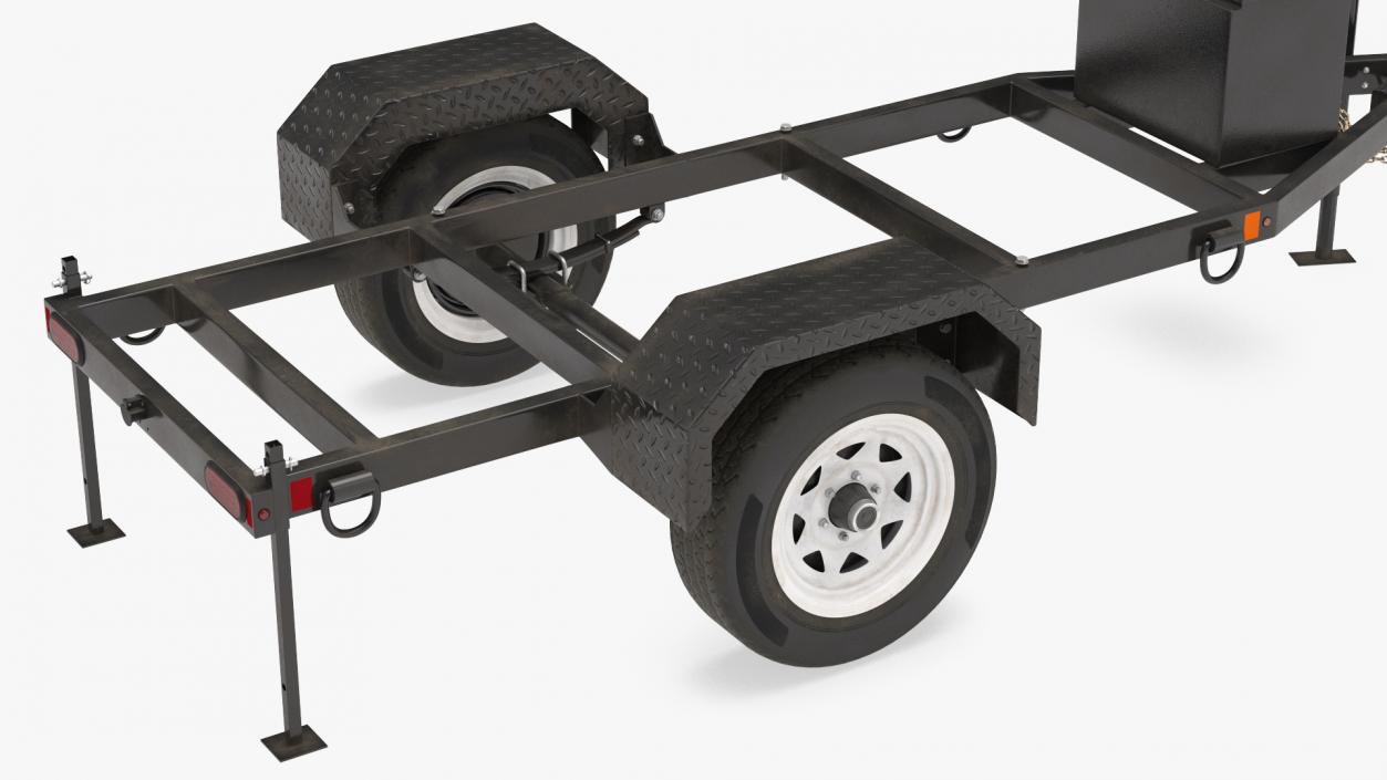 3D Heavy Duty 2 Wheel Trailer