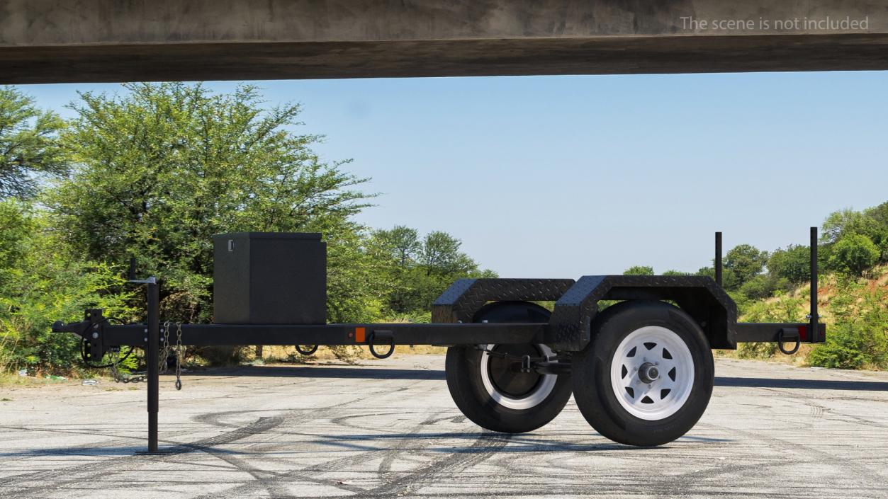 3D Heavy Duty 2 Wheel Trailer