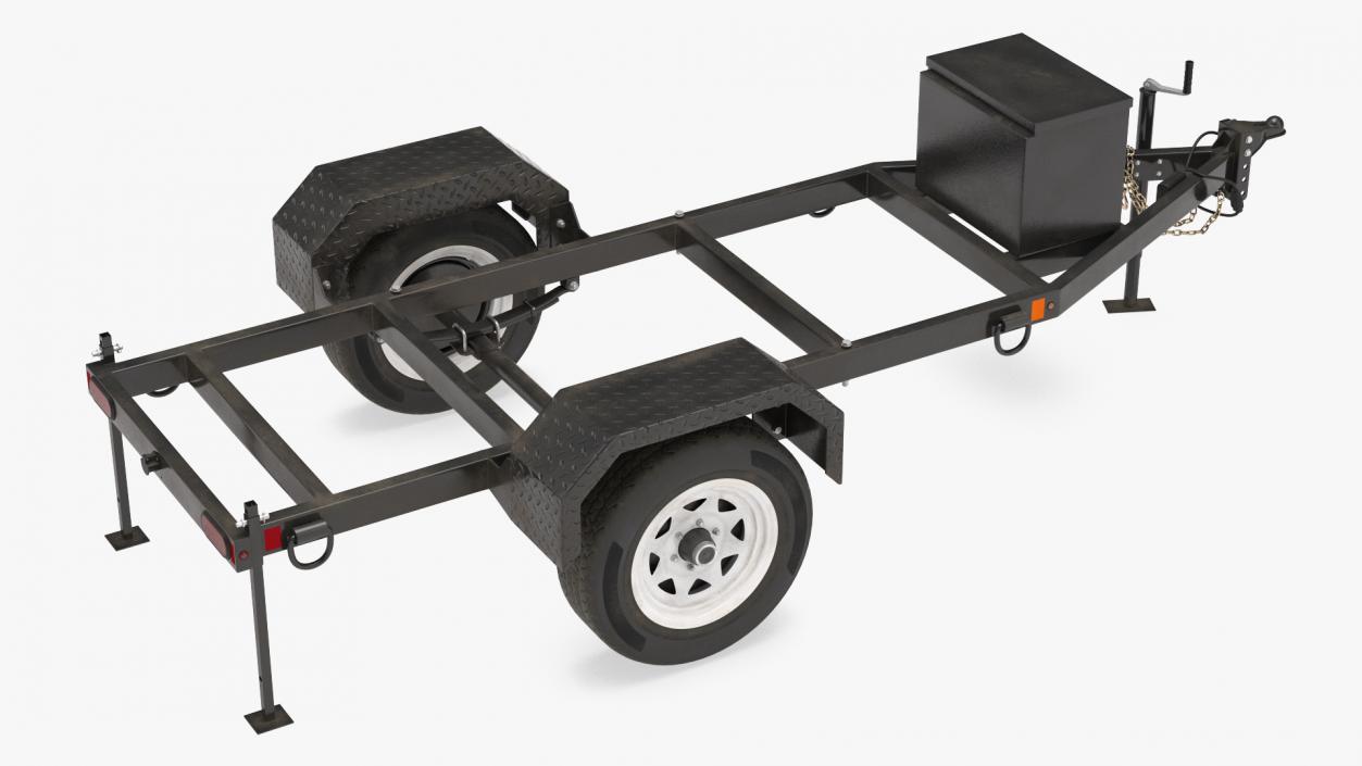 3D Heavy Duty 2 Wheel Trailer