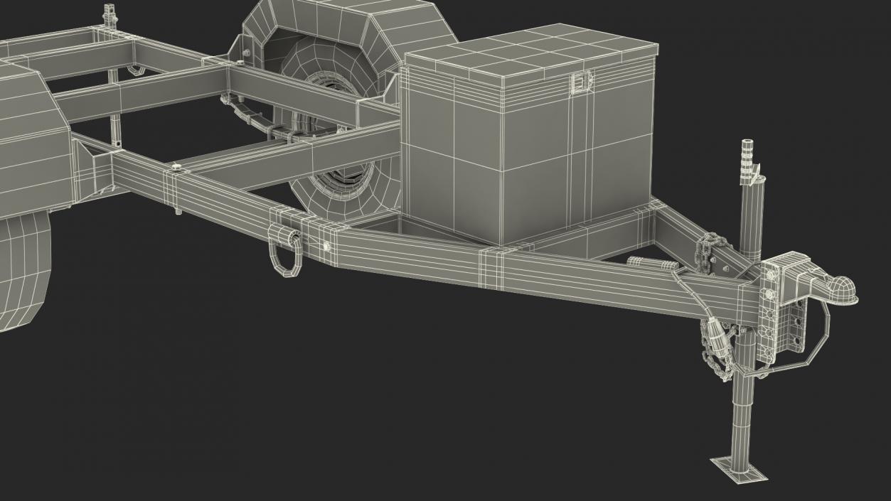 3D Heavy Duty 2 Wheel Trailer