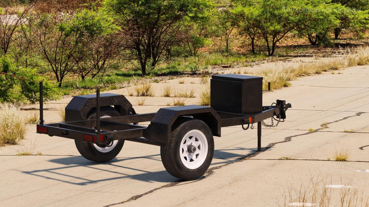 3D Heavy Duty 2 Wheel Trailer