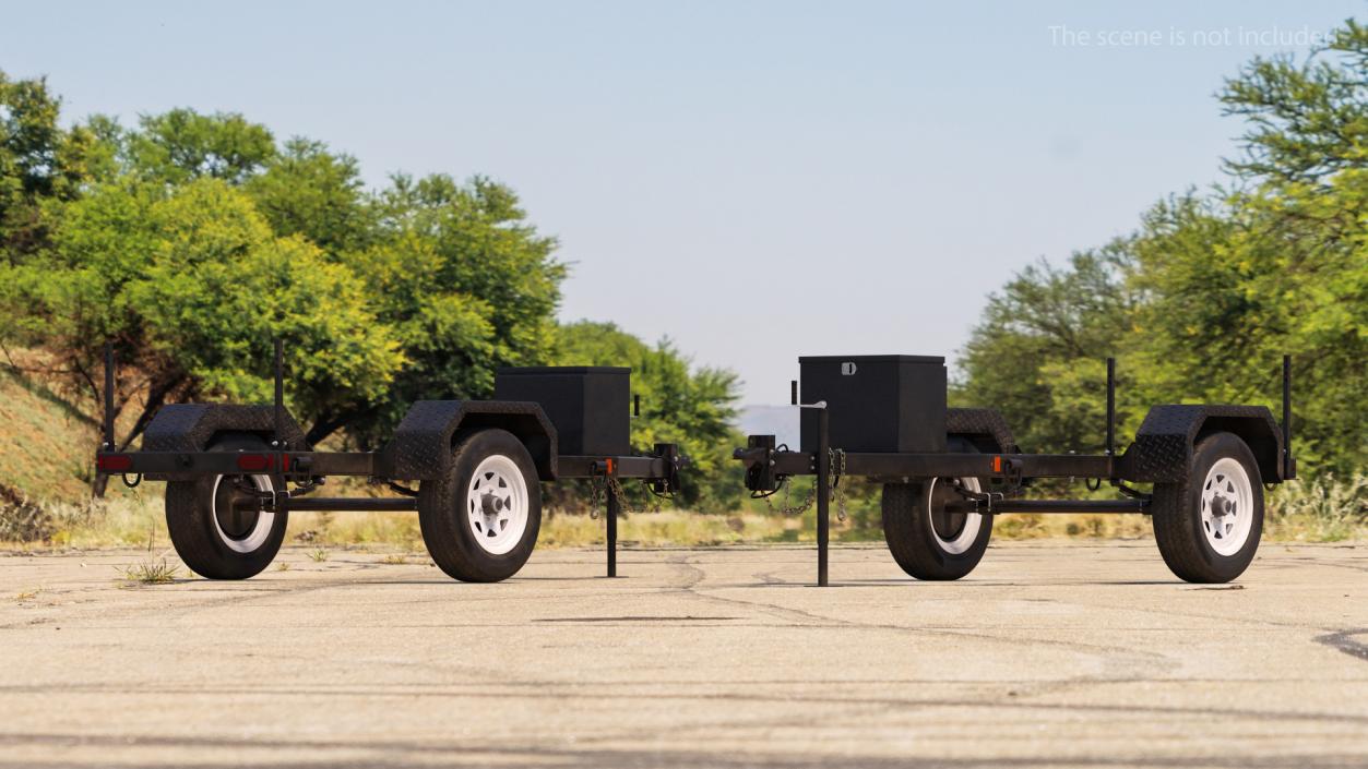 3D Heavy Duty 2 Wheel Trailer