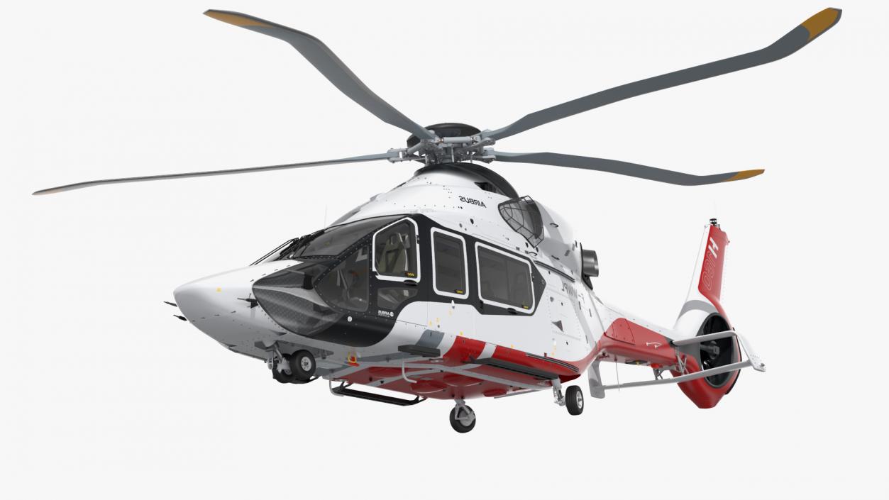 3D Airbus H160 Utility Helicopter Rigged for Maya