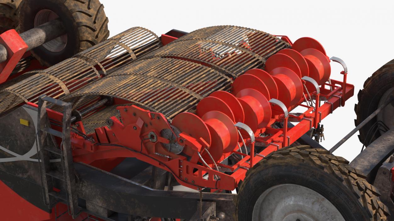 3D model Dewulf Enduro 4-Row Harvester Dirty