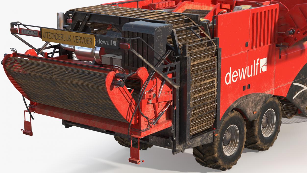 3D model Dewulf Enduro 4-Row Harvester Dirty