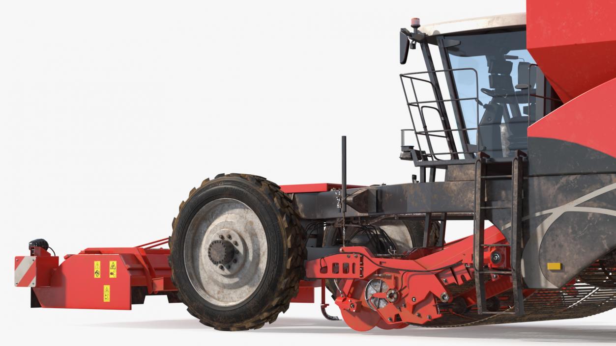 3D model Dewulf Enduro 4-Row Harvester Dirty