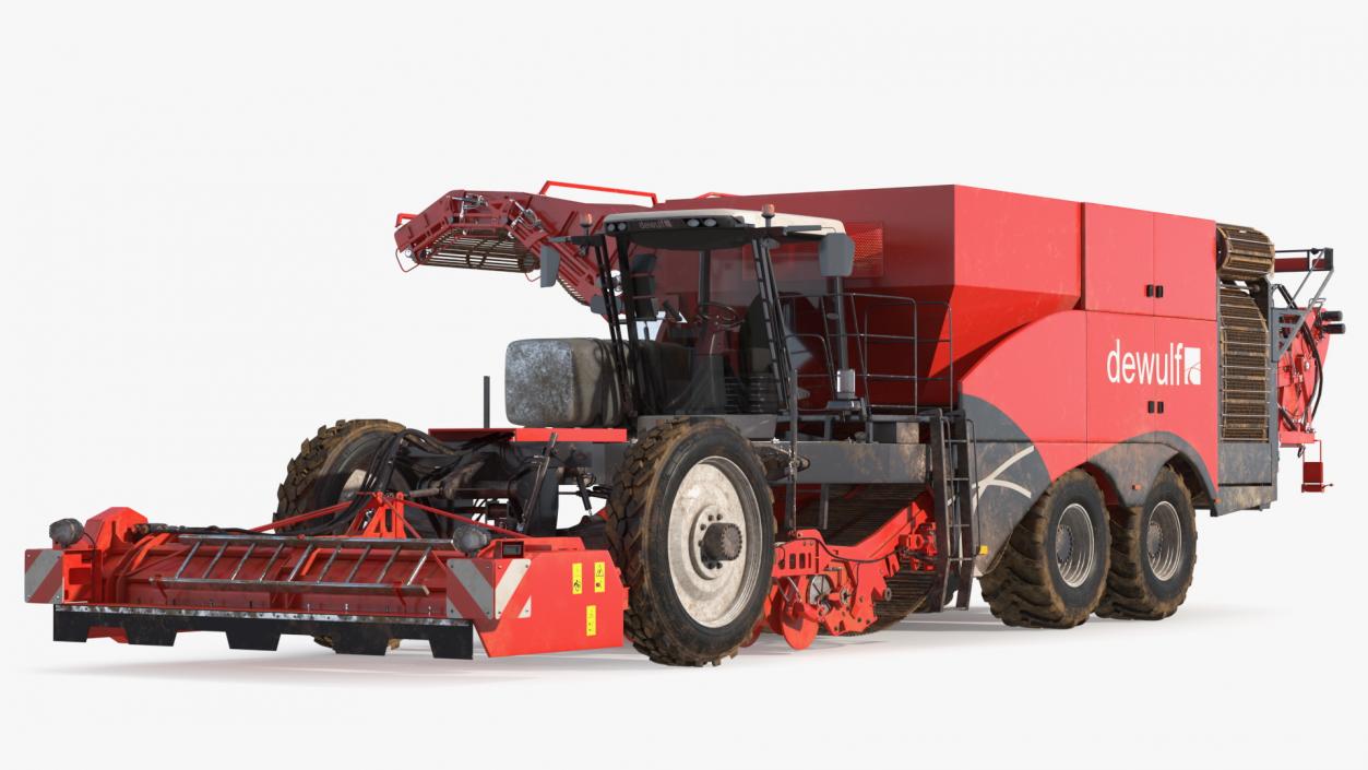 3D model Dewulf Enduro 4-Row Harvester Dirty