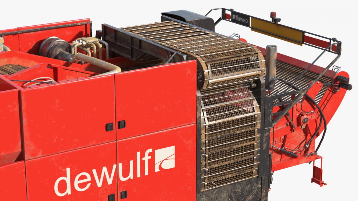 3D model Dewulf Enduro 4-Row Harvester Dirty