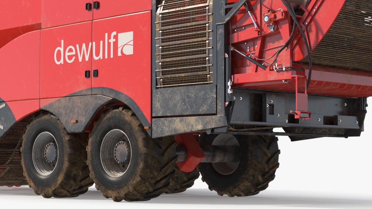 3D model Dewulf Enduro 4-Row Harvester Dirty