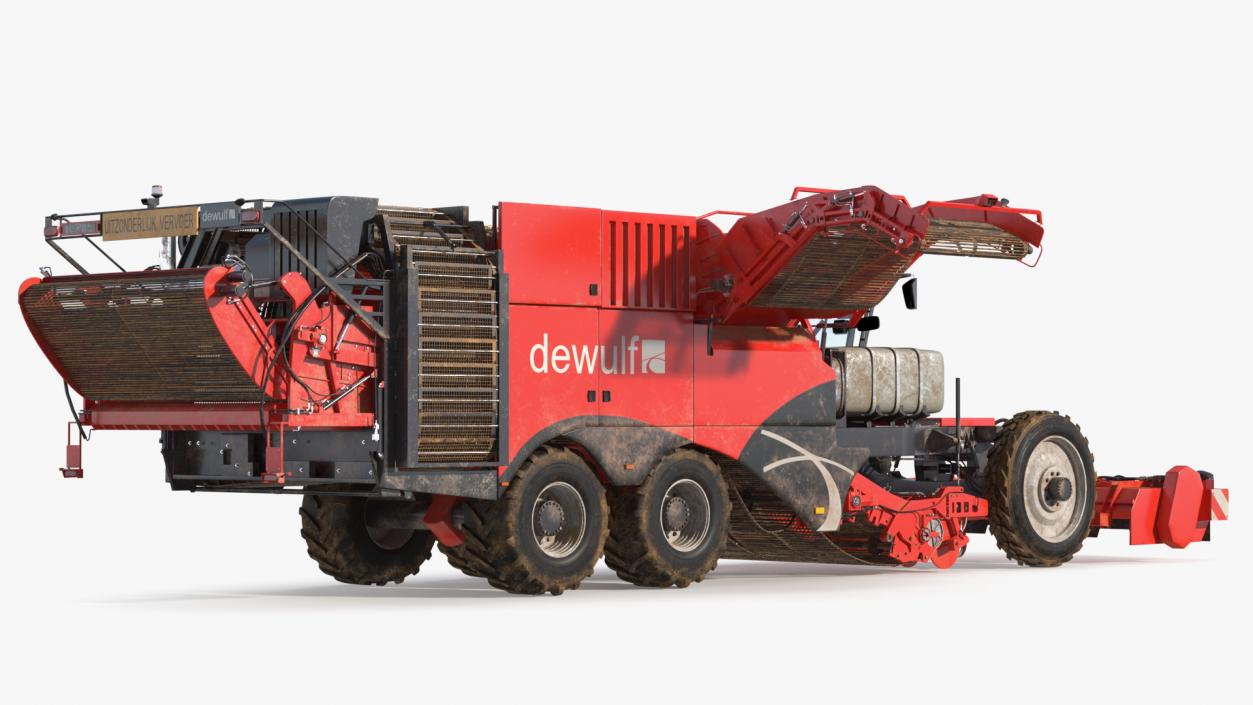 3D model Dewulf Enduro 4-Row Harvester Dirty