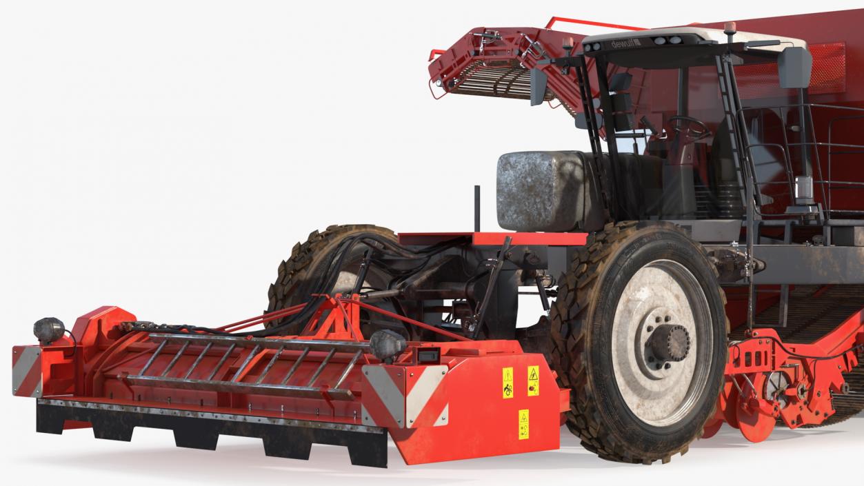 3D model Dewulf Enduro 4-Row Harvester Dirty