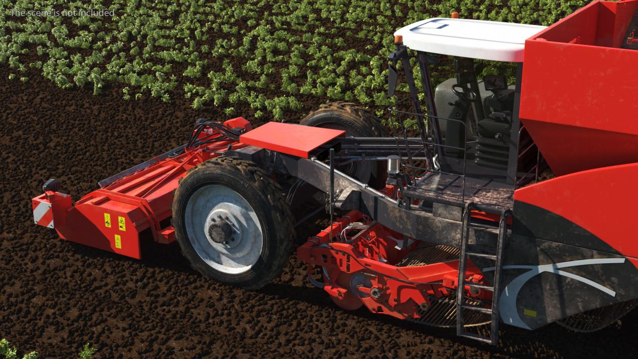 3D model Dewulf Enduro 4-Row Harvester Dirty