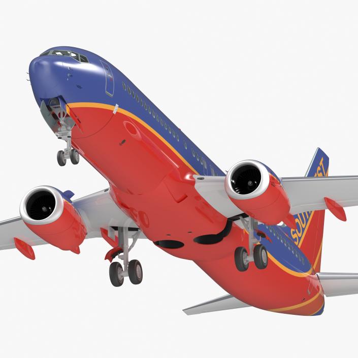 Boeing 737-800 with Interior Southwest Airlines 3D