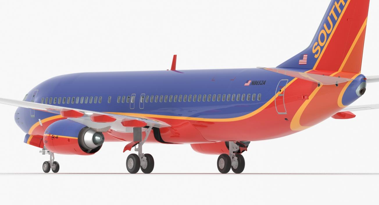 Boeing 737-800 with Interior Southwest Airlines 3D