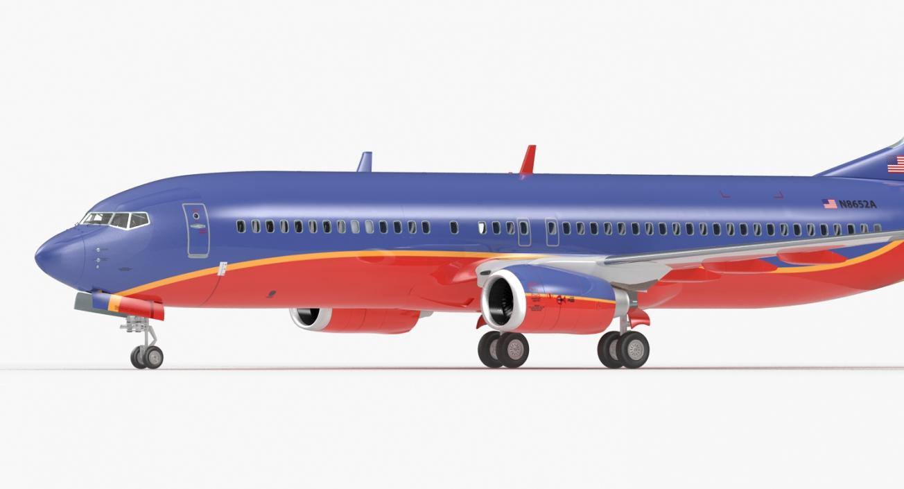 Boeing 737-800 with Interior Southwest Airlines 3D