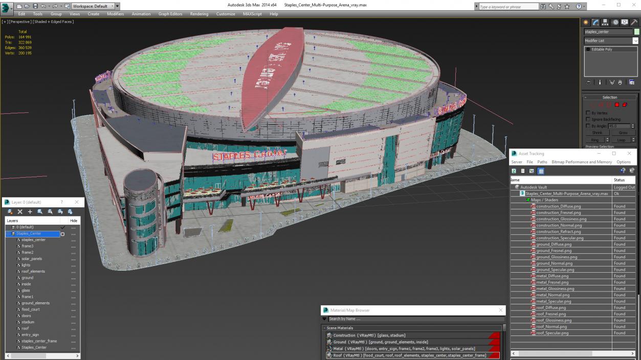 Staples Center Multi-Purpose Arena 3D model