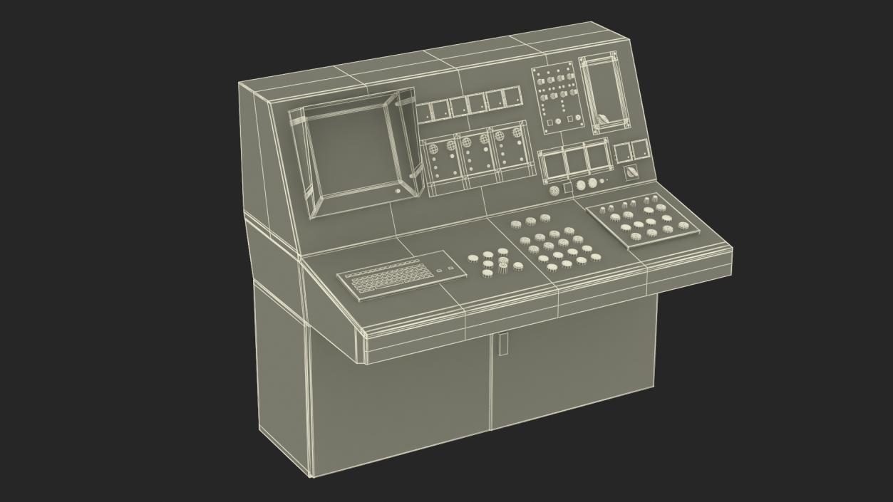 3D model Old Factory Computer