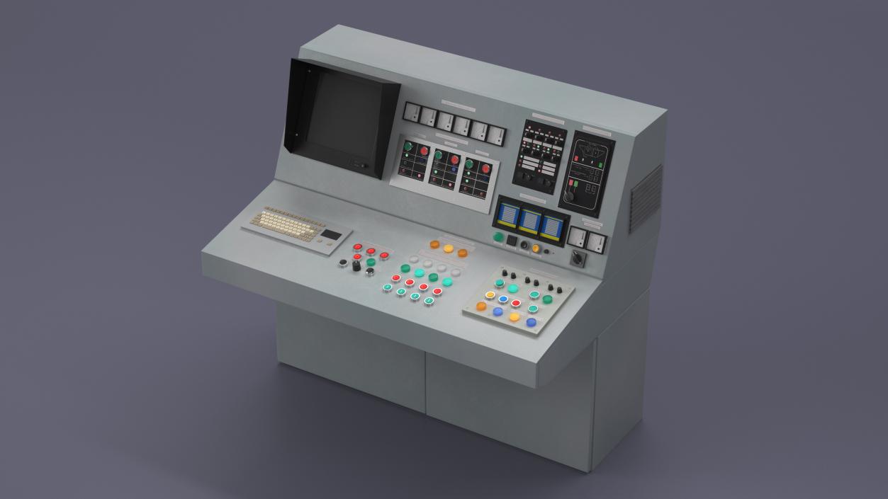 3D model Old Factory Computer